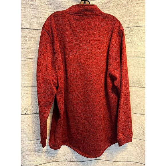 Tailorbyrd Collection Red Heathered Pullover Sweater With Button Collar XXL - Picture 3 of 3